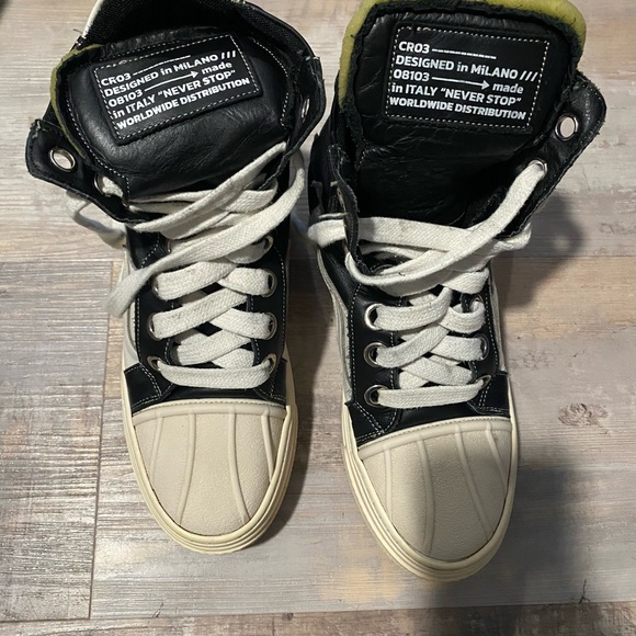 Cristianzerotre CR03 Black and White High-Top Sneakers